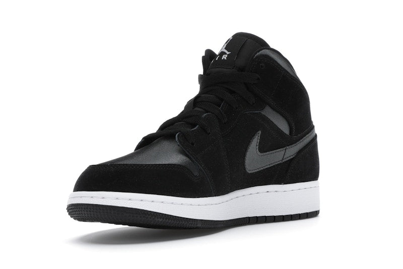 Jordan 1 Mid White Black Grey (GS)
