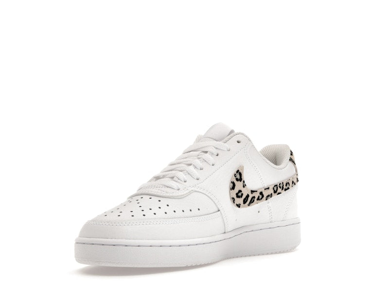 Nike Court Vision Low Leopard Swoosh White (Women's)