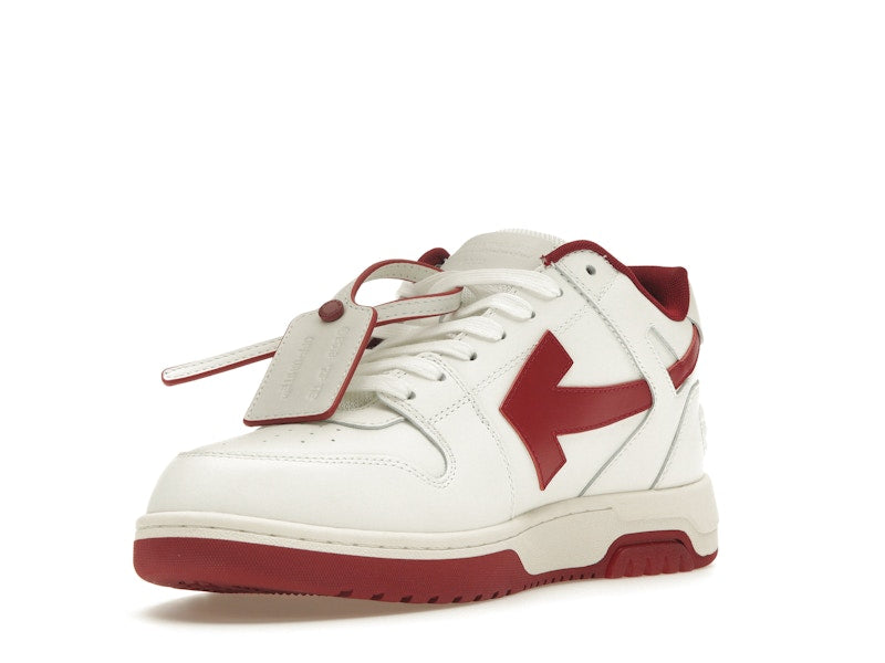 OFF-WHITE Out Of Office OOO Low Tops White Red White Tag