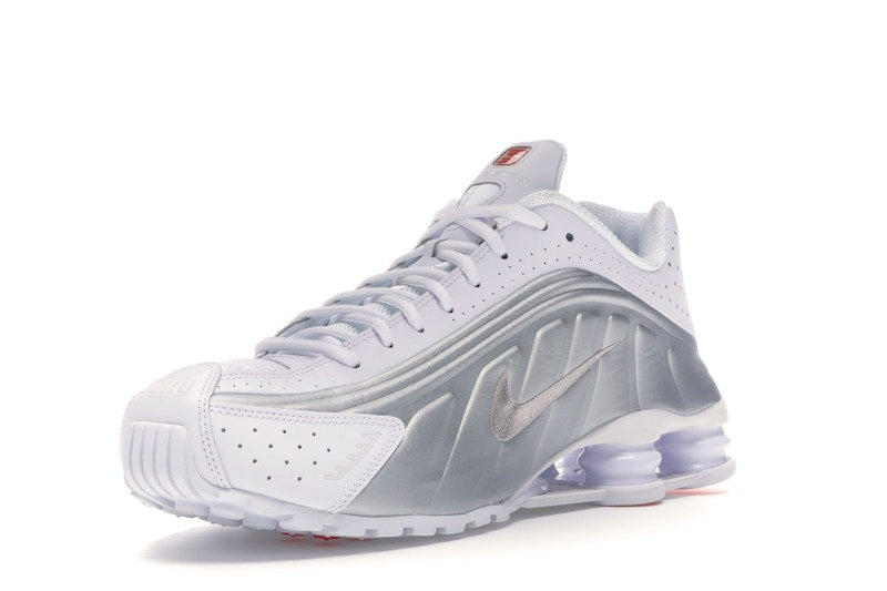 Nike Shox R4 White Metallic Silver