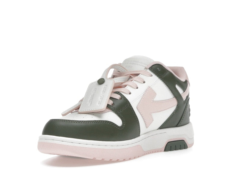 OFF-WHITE Out Of Office OOO Low Tops White Green Pink (Women's)