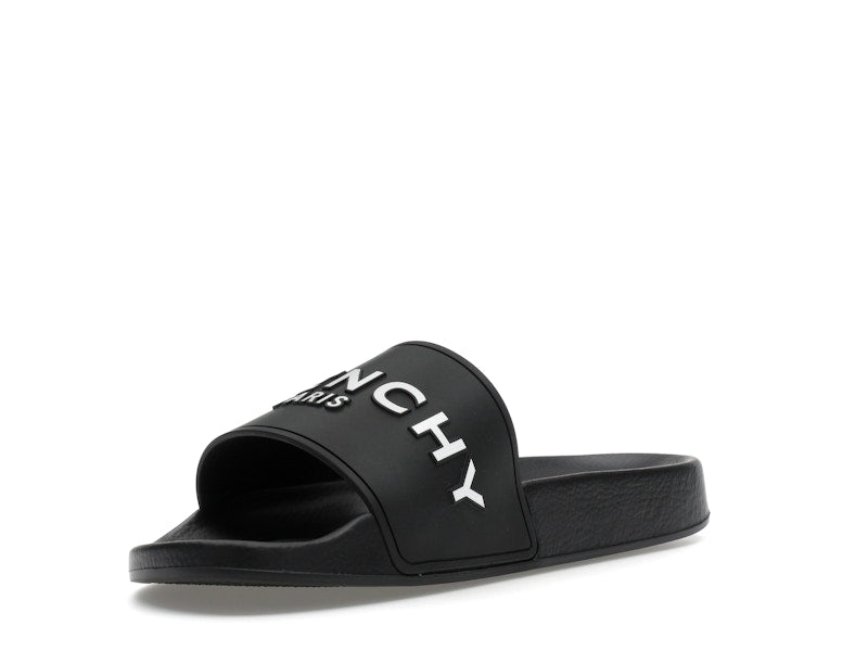 Givenchy Paris Flat Sandals Black White