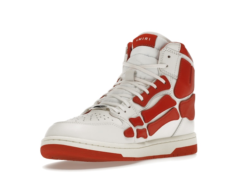 AMIRI Skel Panelled High Top White Red