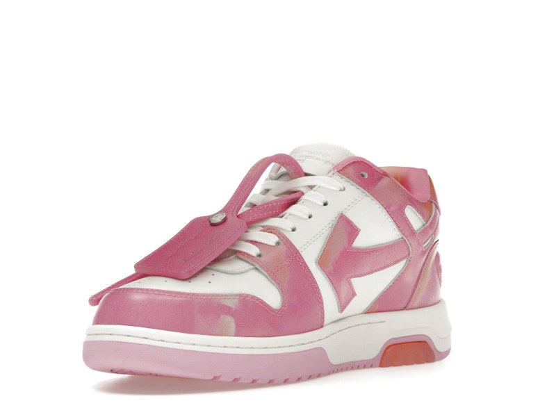 OFF-WHITE Out Of Office OOO "For Walking" Low Tops Pink Tie Dye