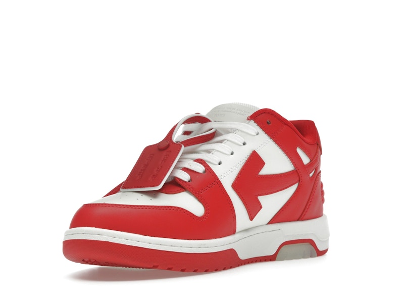 OFF-WHITE Out Of Office OOO Low Tops Red White