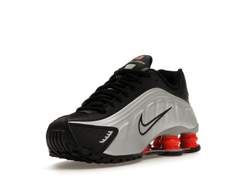 Nike Shox R4 Metallic Silver Black Picante Red (GS)