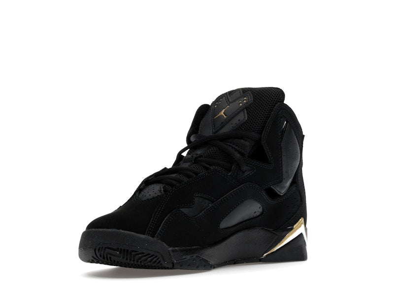 Jordan True Flight Black Metallic Gold White (GS)