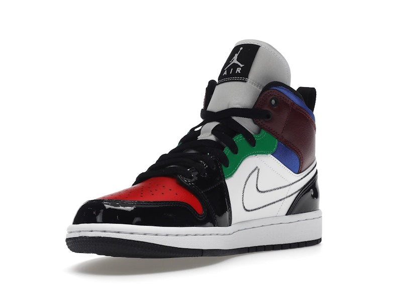 Jordan 1 Mid SE Black White Multi-Color (Women's)
