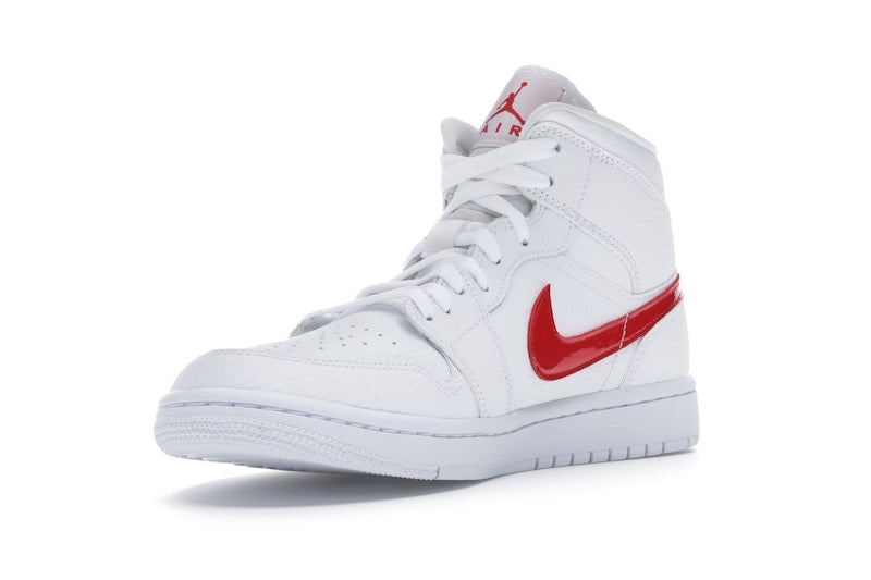 Jordan 1 Mid White University Red (Women's)