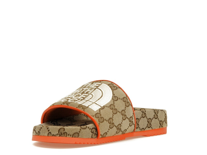 Gucci x The North Face GG Slide Orange Beige Ebony Original GG Canvas