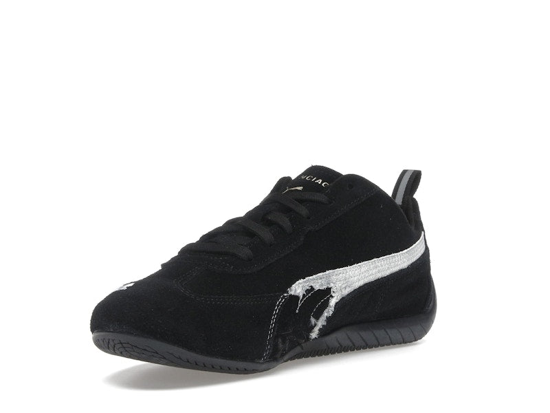 Balenciaga x Puma Speedcat Suede Distressed Black White