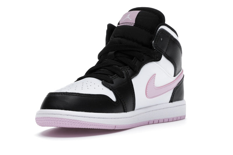Jordan 1 Mid White Black Light Arctic Pink (PS)