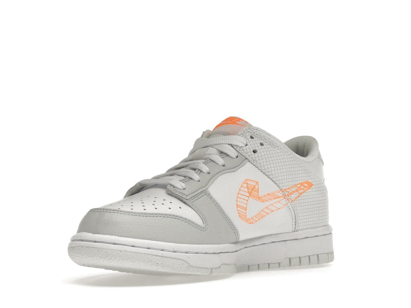 Nike Dunk Low SE 3D Swoosh Pure Platinum Total Orange (GS)