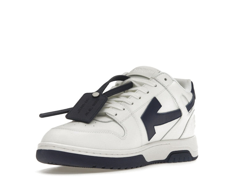 OFF-WHITE Out Of Office OOO Low Tops White Navy Blue