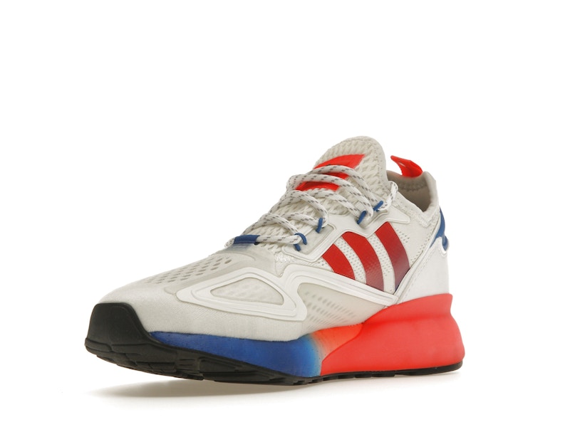 adidas ZX 2K Boost White Solar Red Blue