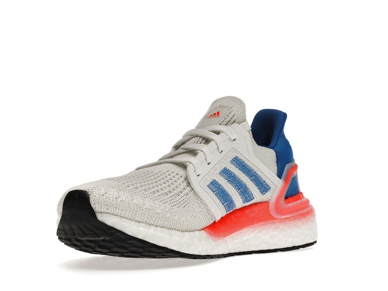 adidas Ultra Boost 20 White Glory Blue Solar Red