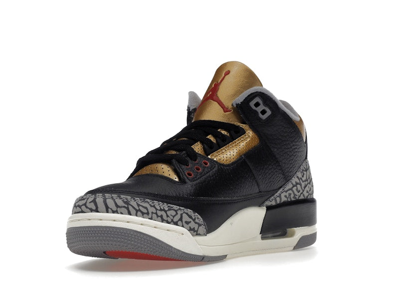 Jordan 3 Retro Black Cement Gold (Women's)