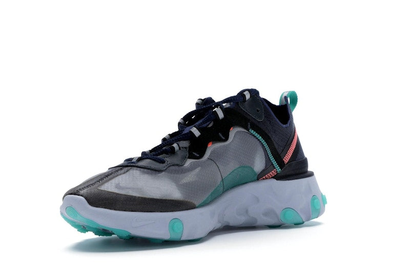 Nike React Element 87 Black Neptune Green