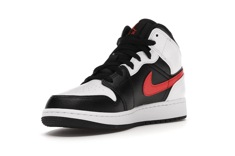Jordan 1 Mid White Black Chile Red (GS)