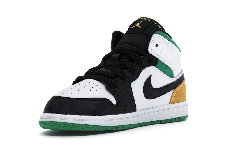 Jordan 1 Mid SE White Laser Orange Lucky Green (PS)