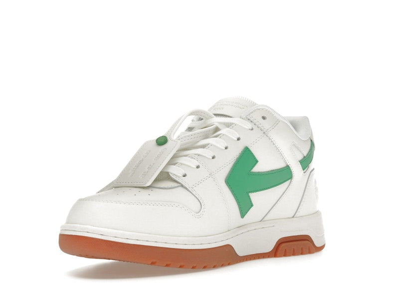 OFF-WHITE Out Of Office OOO Low Tops White Bright Green Brick Red