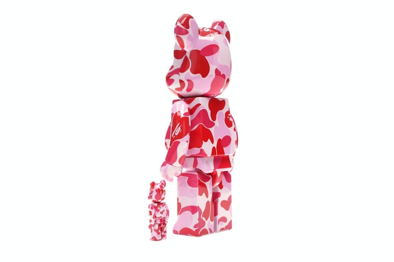 Bearbrick A Bathing Ape ABC Camo 100% & 400% Set Pink