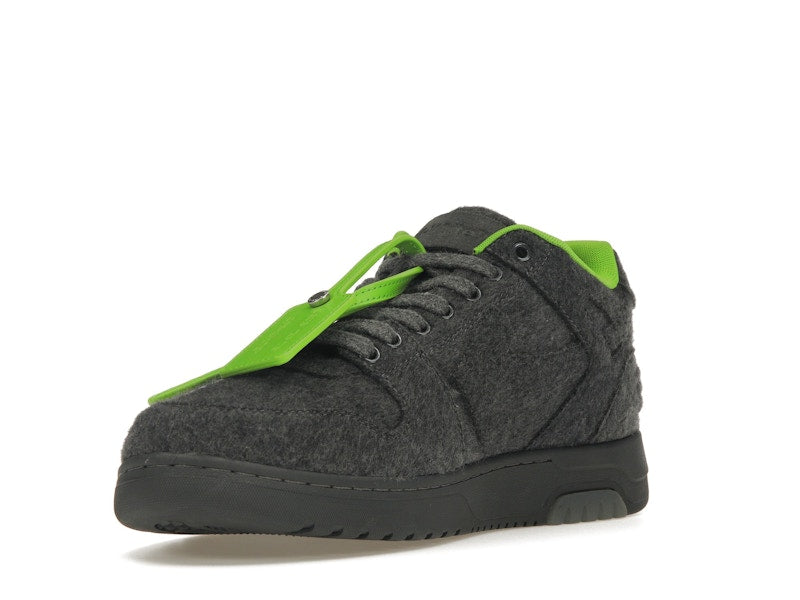 OFF-WHITE Out Of Office "OOO" Low Tops Grey Green Wool