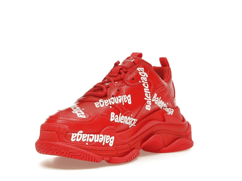 Balenciaga Triple S All Over Tomato Red White