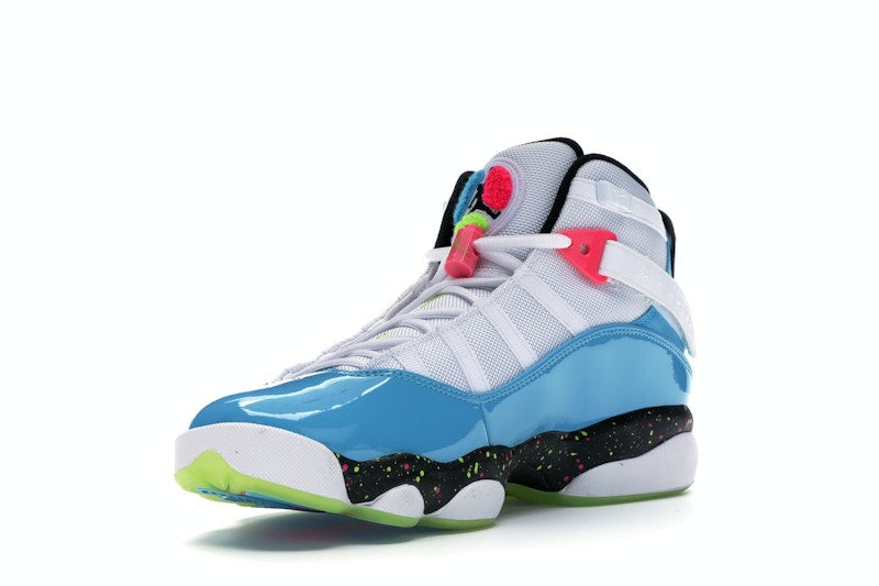 Jordan 6 Rings White Light Blue Fury Cyber