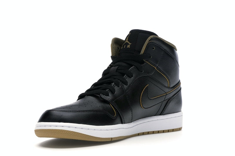 Jordan 1 Retro Mid Black Metallic Gold