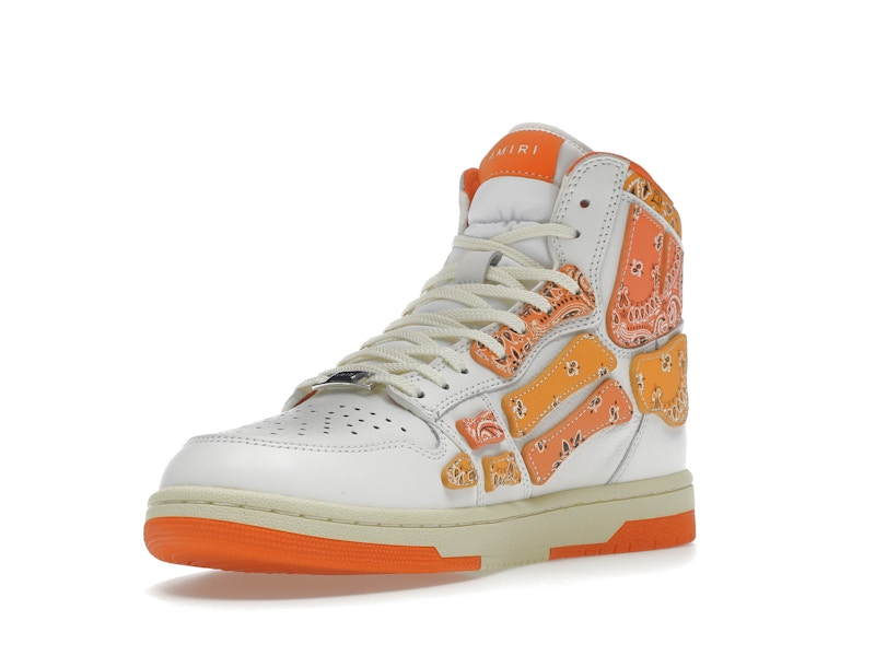 AMIRI Skel Top Hi Bandana White Orange