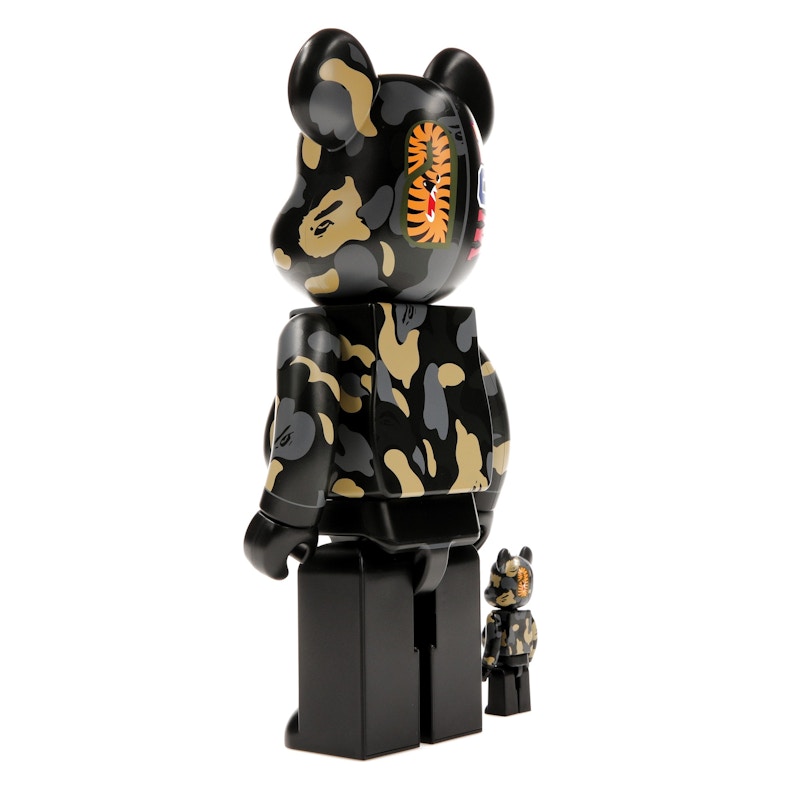 Bearbrick x BAPE Madison Avenue Exclusive Shark Camo 100% & 400% Set
