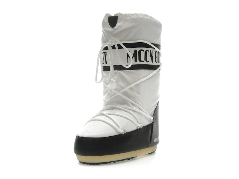 Moon Boot Icon Nylon Boot Black White