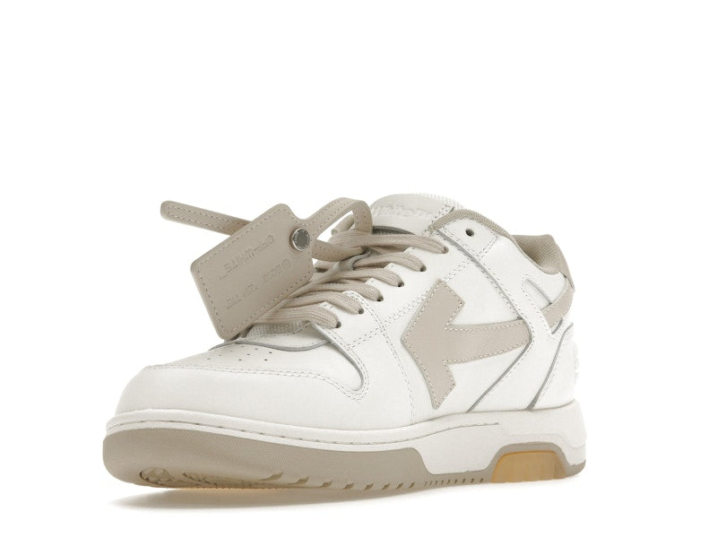 OFF-WHITE Out Of Office OOO Low Tops White Beige