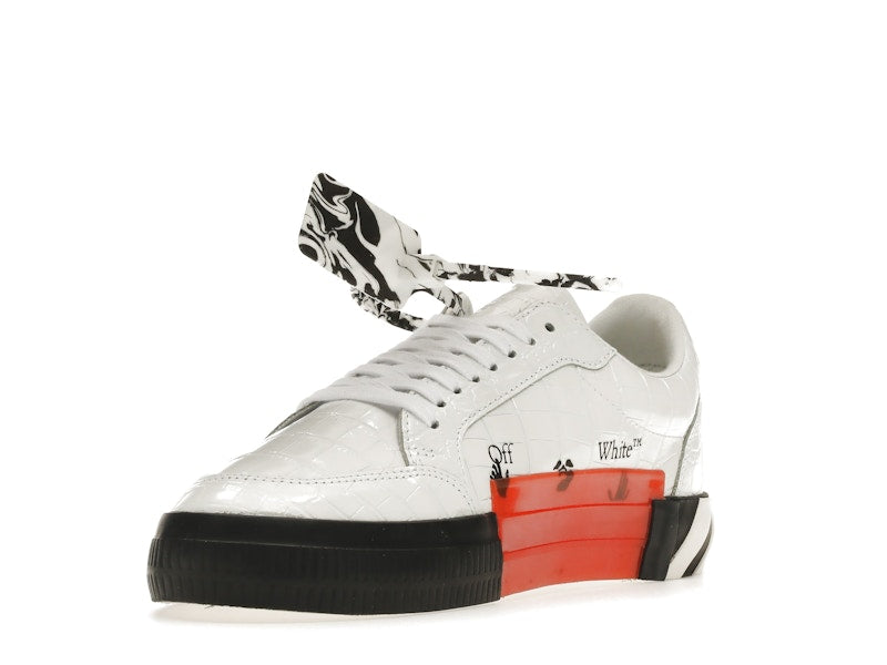 OFF-WHITE Vulc Low Croco Leather White Black