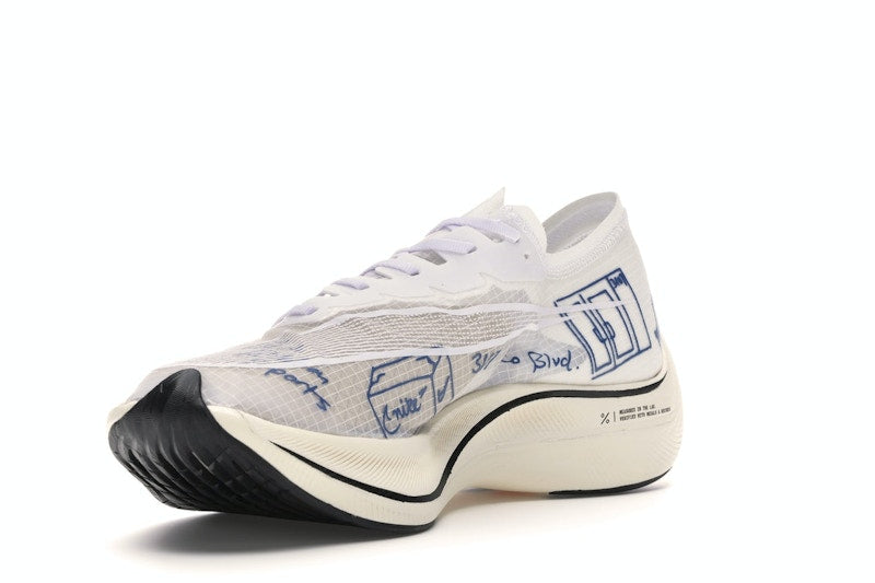 Nike ZoomX Vaporfly Next% Blue Ribbon Sports White