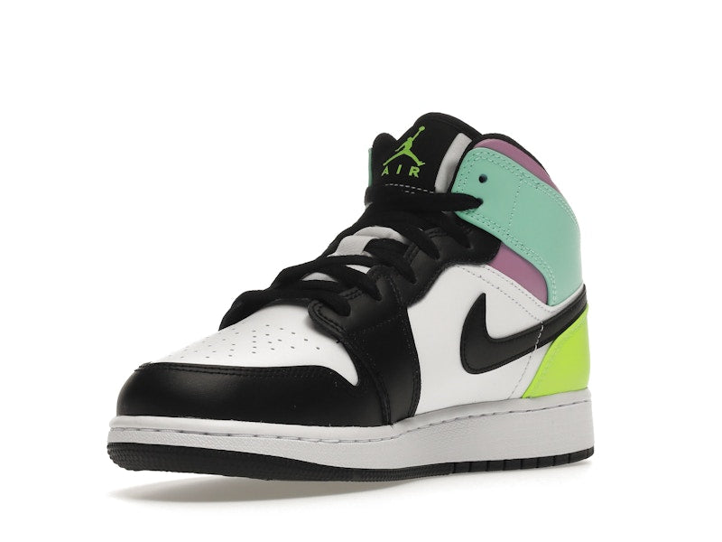 Jordan 1 Mid Pastel Black Toe (GS)