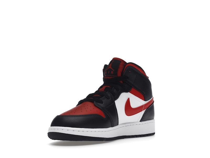 Air Jordan 1 Mid Black Fire Red (GS)