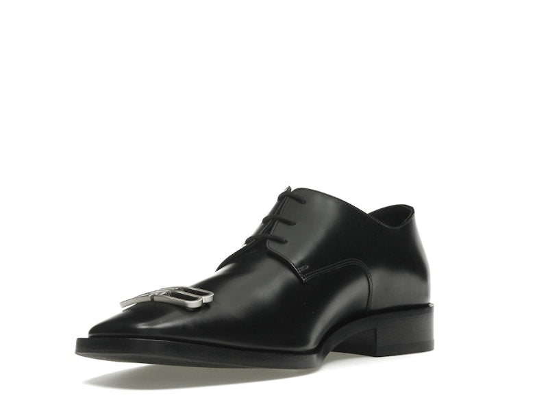 Balenciaga Rim Derby Shoes Black Leather