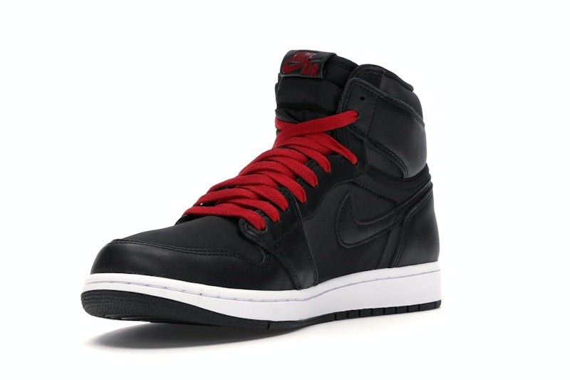 Jordan 1 Retro High Black Satin Gym Red