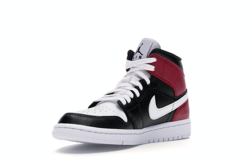Jordan 1 Mid Black Noble Red (Women's)