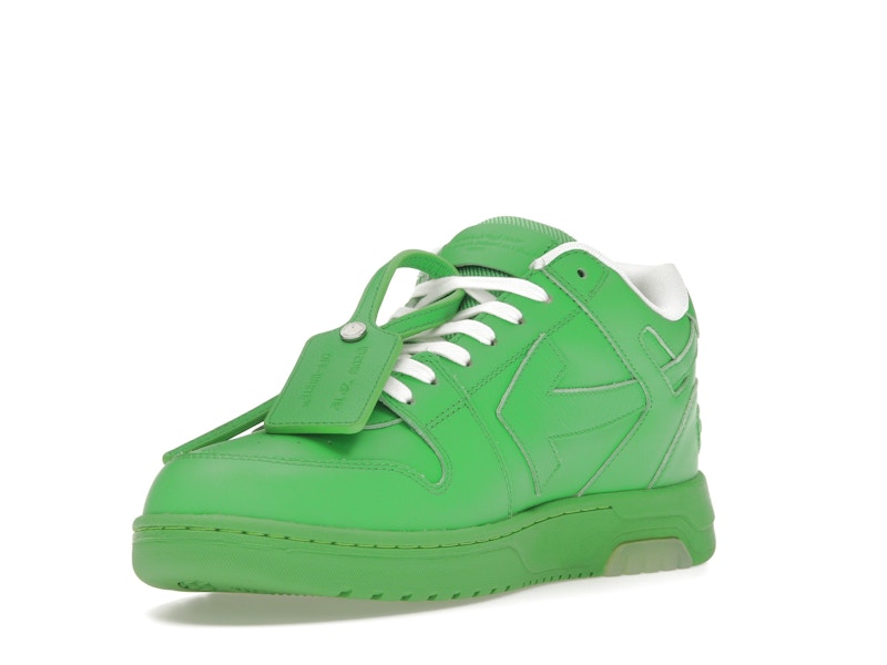 OFF-WHITE Out Of Office OOO Low Tops Green White