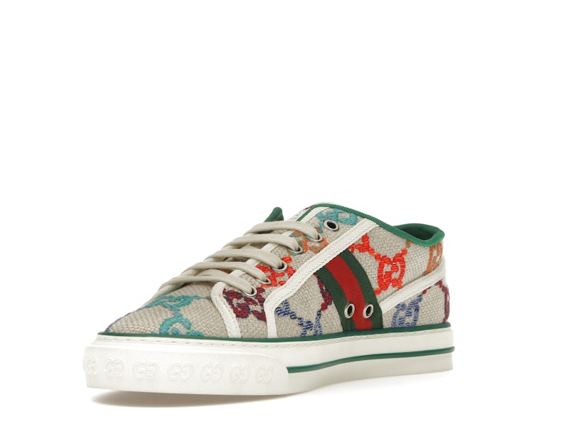 Gucci Tennis 1977 GG Logo White Multi