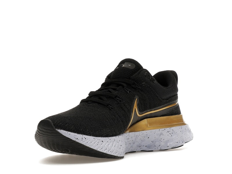 Nike React Infinity Run Flyknit 2 Black Metallic Gold (Women's)