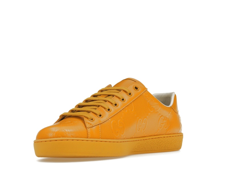 Gucci Ace GG Embossed Yellow