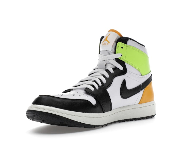 Jordan 1 Retro High Golf White University Gold Volt Black
