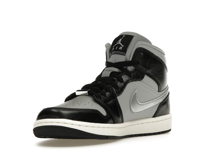 Jordan 1 Mid SE Black Metallic Silver (Women's)