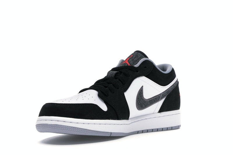Jordan 1 Low Black White Wolf Grey Infrared 23