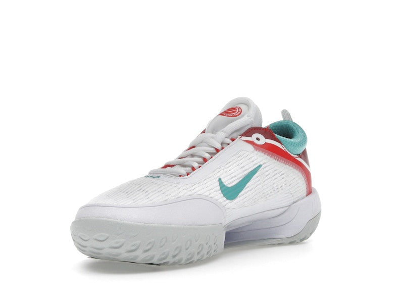 Nike Court Zoom NXT HC White Light Silver Habanero Red Washed Teal (Women's)
