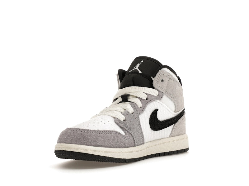 Jordan 1 Mid SE Craft White Cement Grey Black (PS)